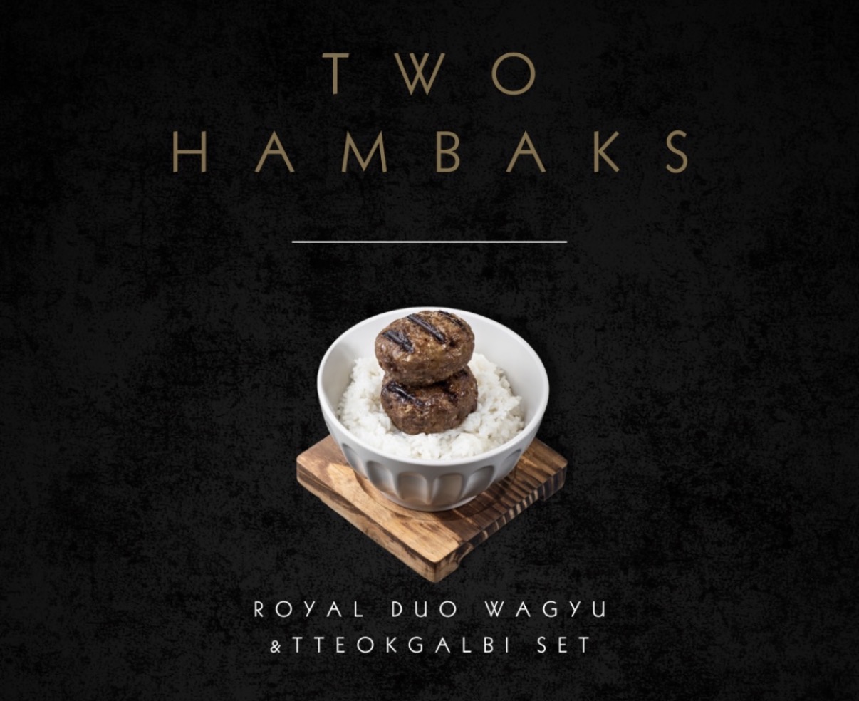 SURA Signature Combo — Wagyu Hamburg Steak and Tteokgalbi with Korean side dishes
